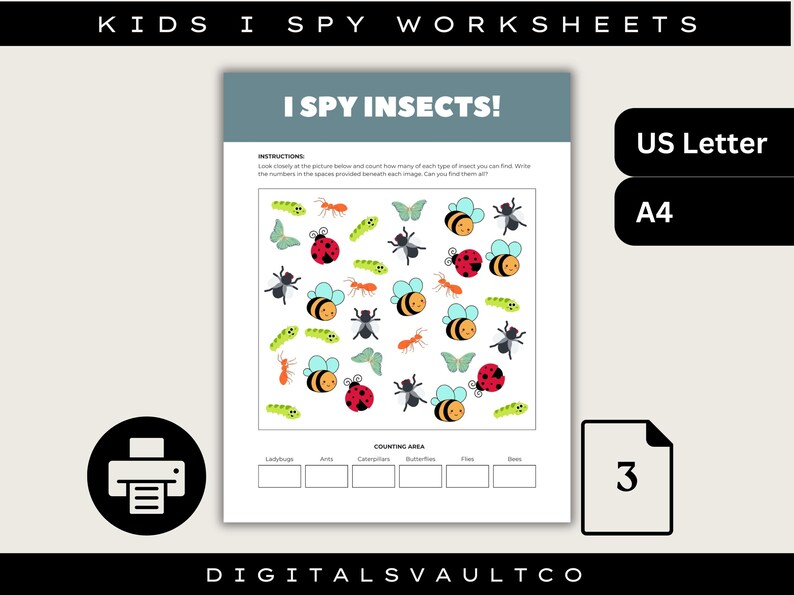 Kids 'I Spy' Sheets Printable PDF | Fun Kids Activities Sheets ...