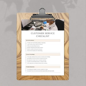 Customer Service Checklist PDF Printable Client Support and Satisfaction Guide for Small Business Retail and Online Customer Care Teams