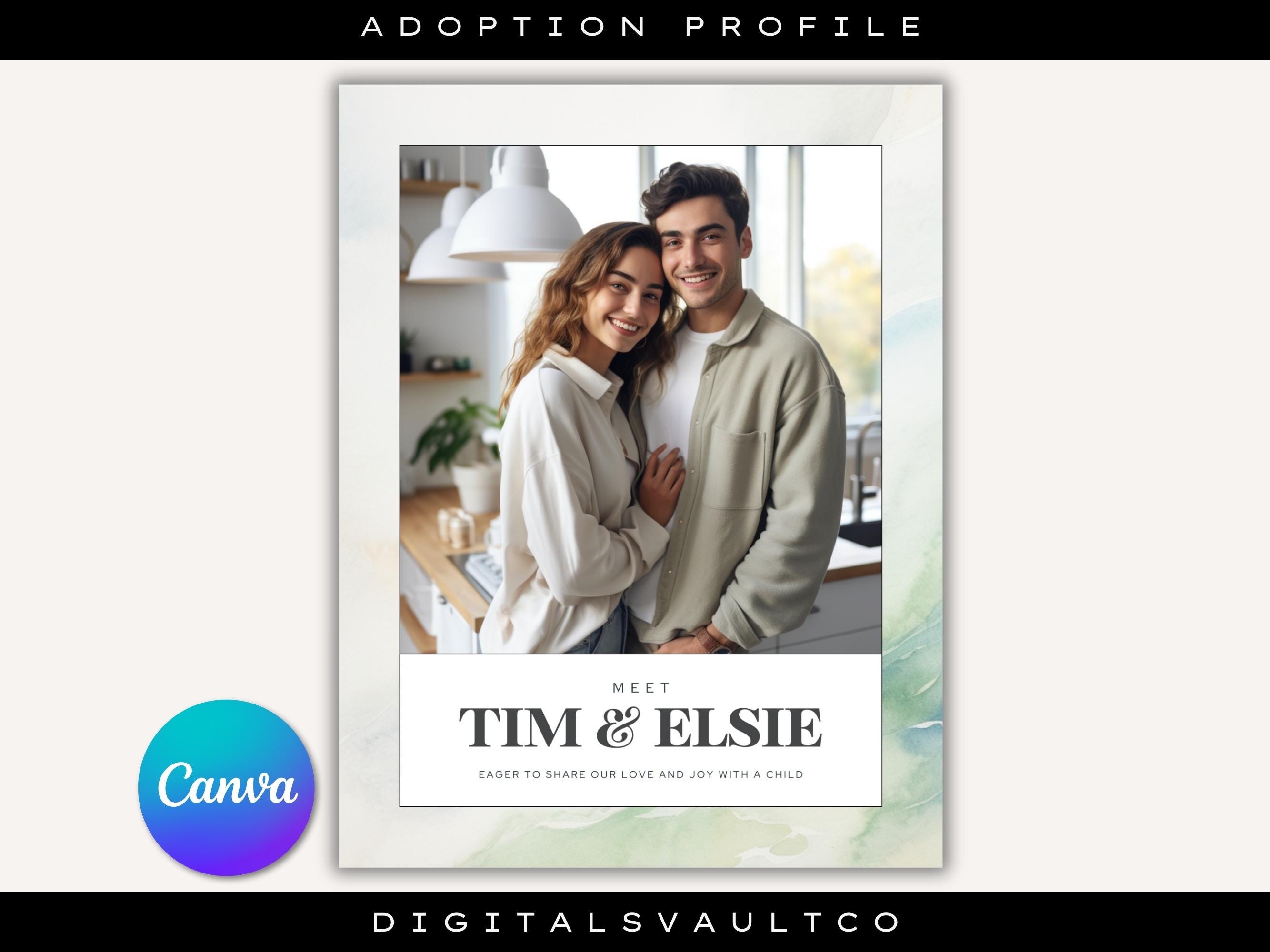 Adoption Profile Template Family Adoption Book Profile Pages ...
