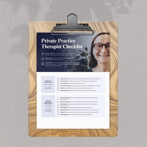 Private Practice Therapist Checklist Printable PDF Mental Health Practice Startup Organizer Psychologists Counseling Business Planning