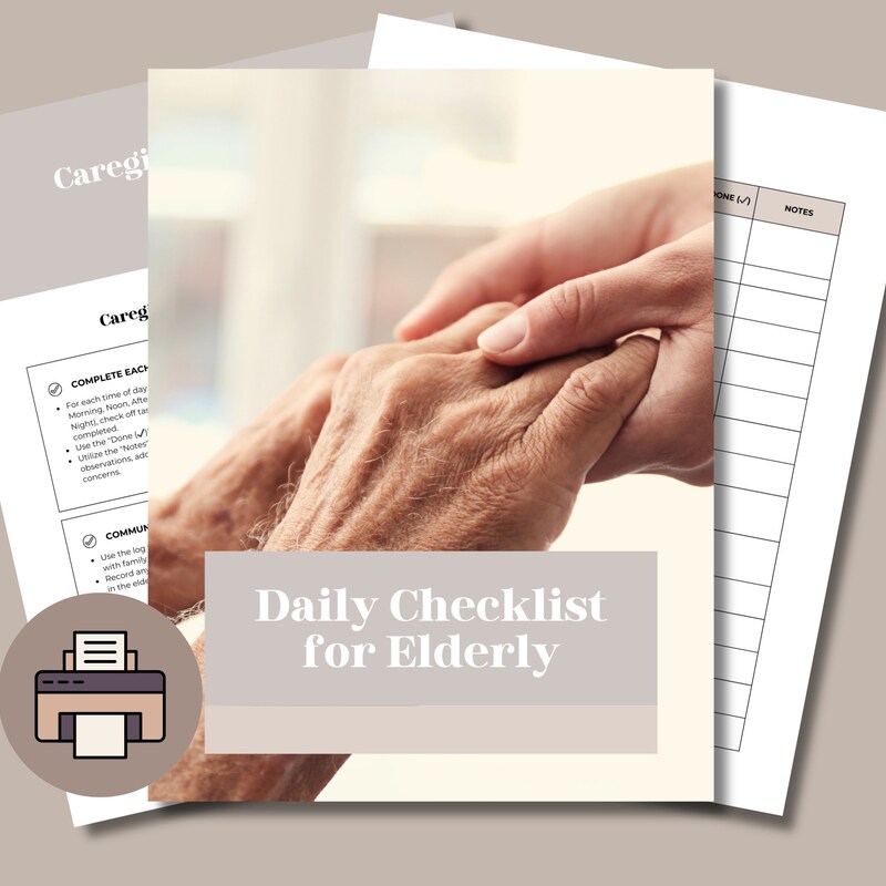 Elderly Daily Checklist - Etsy