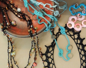 PATTERNS - Summery Crochet Jewelry plus bonus patterns