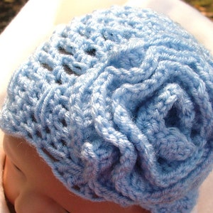 Baby hat CROCHET Pattern  - Simple and Fast Rose Preemie and Newborn Cap pdf pattern