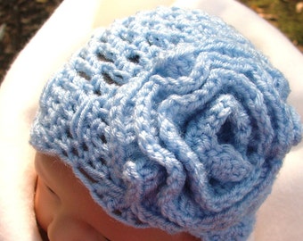 Baby hat CROCHET Pattern  - Simple and Fast Rose Preemie and Newborn Cap pdf pattern