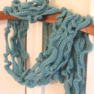 NEW Crochet Scarf Pattern - Curly Vines crochet pattern, permission to sell- made in Chains and SC stitch - Instant Download