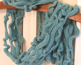 NEW Crochet Scarf Pattern - Curly Vines crochet pattern, permission to sell- made in Chains and SC stitch - Instant Download