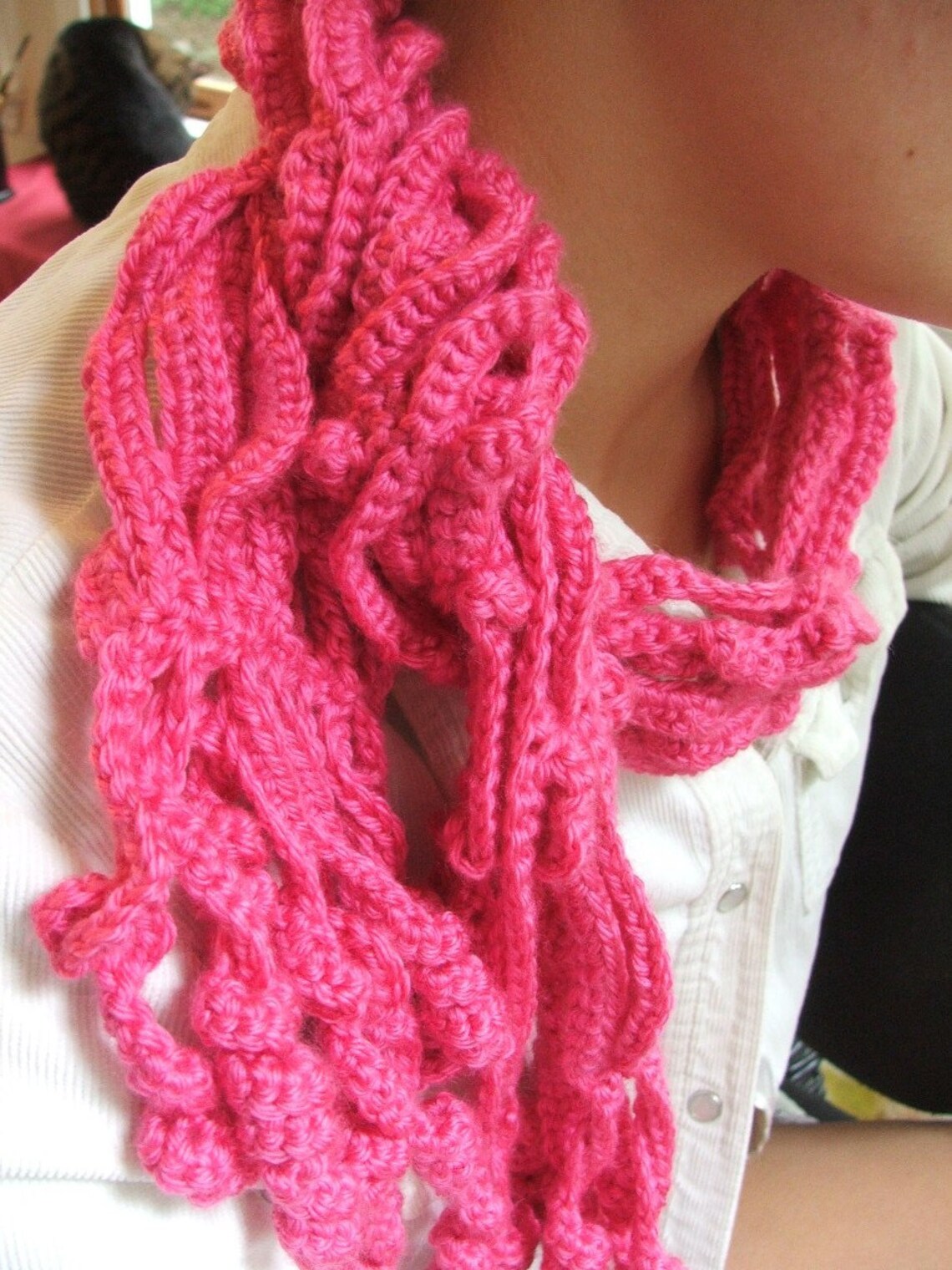 NEW Crochet Scarf Pattern Curly Vines Crochet Pattern Etsy