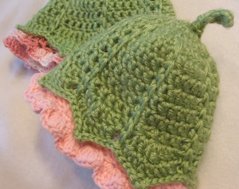 Crochet Baby Hat Pattern: Flower Bud Photo Prop (PDF Pattern)
