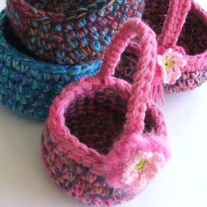 Easy Crochet PATTERN Baskets or Bowls with Darling Birdie pdf format crochet pattern Instant Download image 1