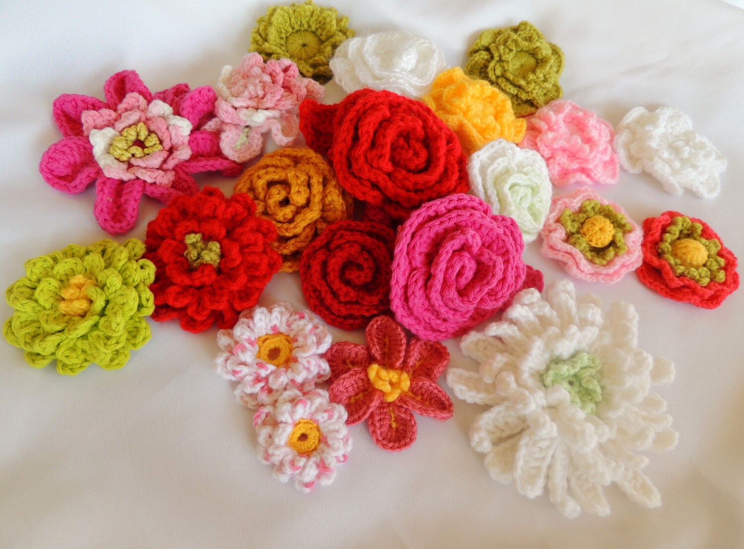 Flower Crochet PATTERNS Susan's 14 New Crochet Flower Etsy