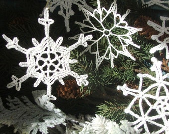 crochet PATTERNS - Christmas Snowflake Ornaments - Susan's Easy Collection Instant Download