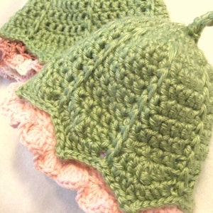 CROCHET Baby HAT Pattern  - Photo Prop pattern for Baby Hat Instant Download -  Darling Little Flower Bud