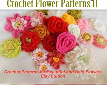 Crochet Pattern eBook "Susan's Showy Flowers" - 14 of Susan's best Bold Beautiful Floral designs - Instant Download