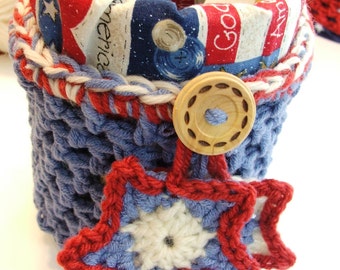 Easy CROCHET Project Pattern  - Instant Download for FAST and FUN picnic table pot or decorated bucket - no sewing needed