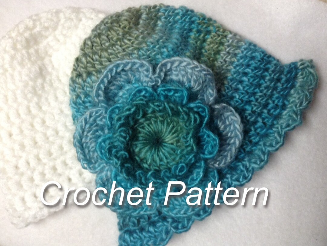 NEW Simple Baby Flower and Baby Hat Crochet Pattern - Fast and Easy ...