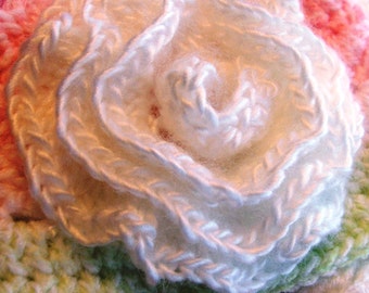 ROSE Flower Pattern - Easy Crochet Pattern for Single Rose - use for Hair, Scarf, Pin