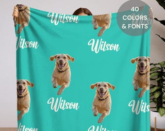 Personalized Dog Blanket with Name, Custom Pet Photo Blanket, Custom Pet Blanket, Gift For Pet Gift, Blanket Pet Photo Dog Dad Mom Gift