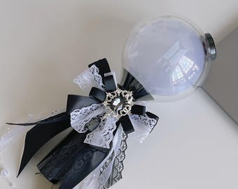 Onyx lace bow, Kpop lightsticks, Lightstick bows, Kpop Lightstick decoration, BTS Lightstick, Hope on The stage fanmerch