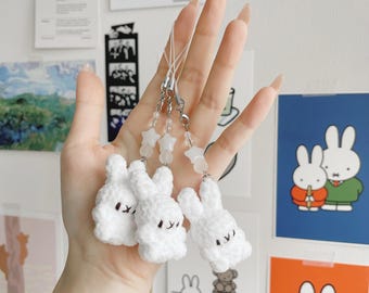 crochet bunny keychain | handmade accessory | cozy decor | keyring gift | cute accessories | amigurumi | bag charm | soft plush charm