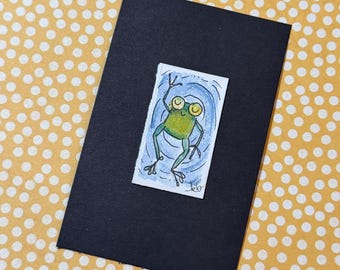 Frog Floater  - Teensie Hand-Drawn Art