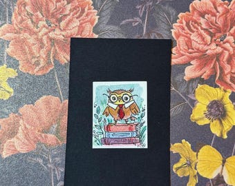 Professor Hoots - Teensie Hand-Drawn Art