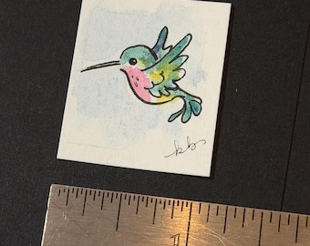 Hummingbird- Teensie Hand-Drawn Art