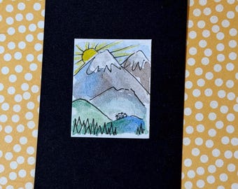 Tiny mountains - Teensie Hand-Drawn Art