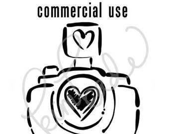 commercial use - Little Sketchy Camera Doodle clipart  - digital download