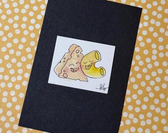 you are the cheese to my macaroni  -  Teensie Hand-Drawn Art
