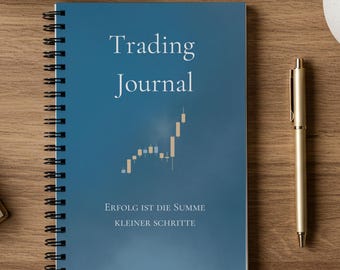 Trading Notizbuch, Motivationsspruch „Erfolg ist die Summe kleiner Schritte“ – Dein Notizbuch für erfolgreiche Trades, Geschenk für Trader