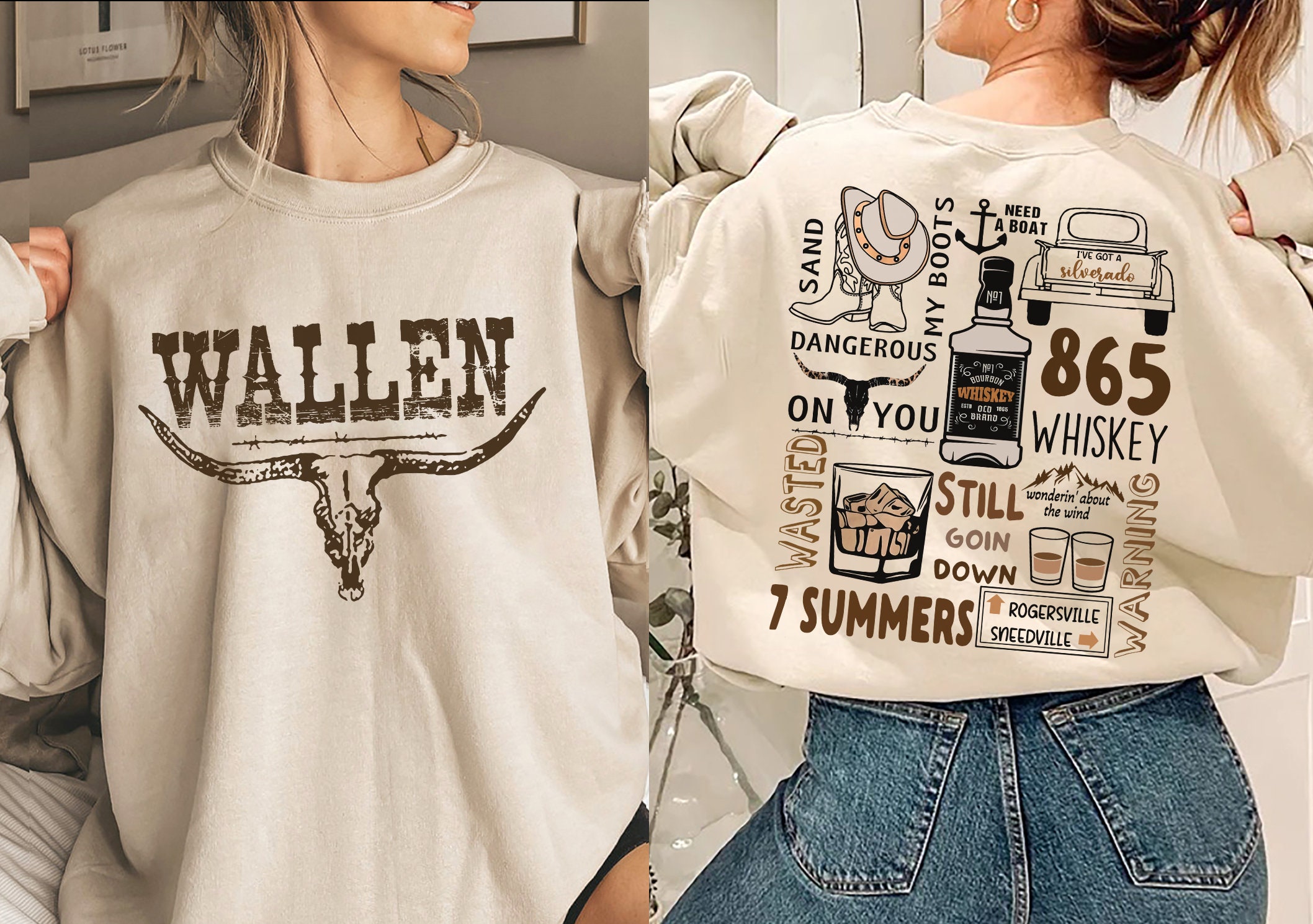 Discover Vintage Wallen Western Sweatshirt - Country Music Shirt