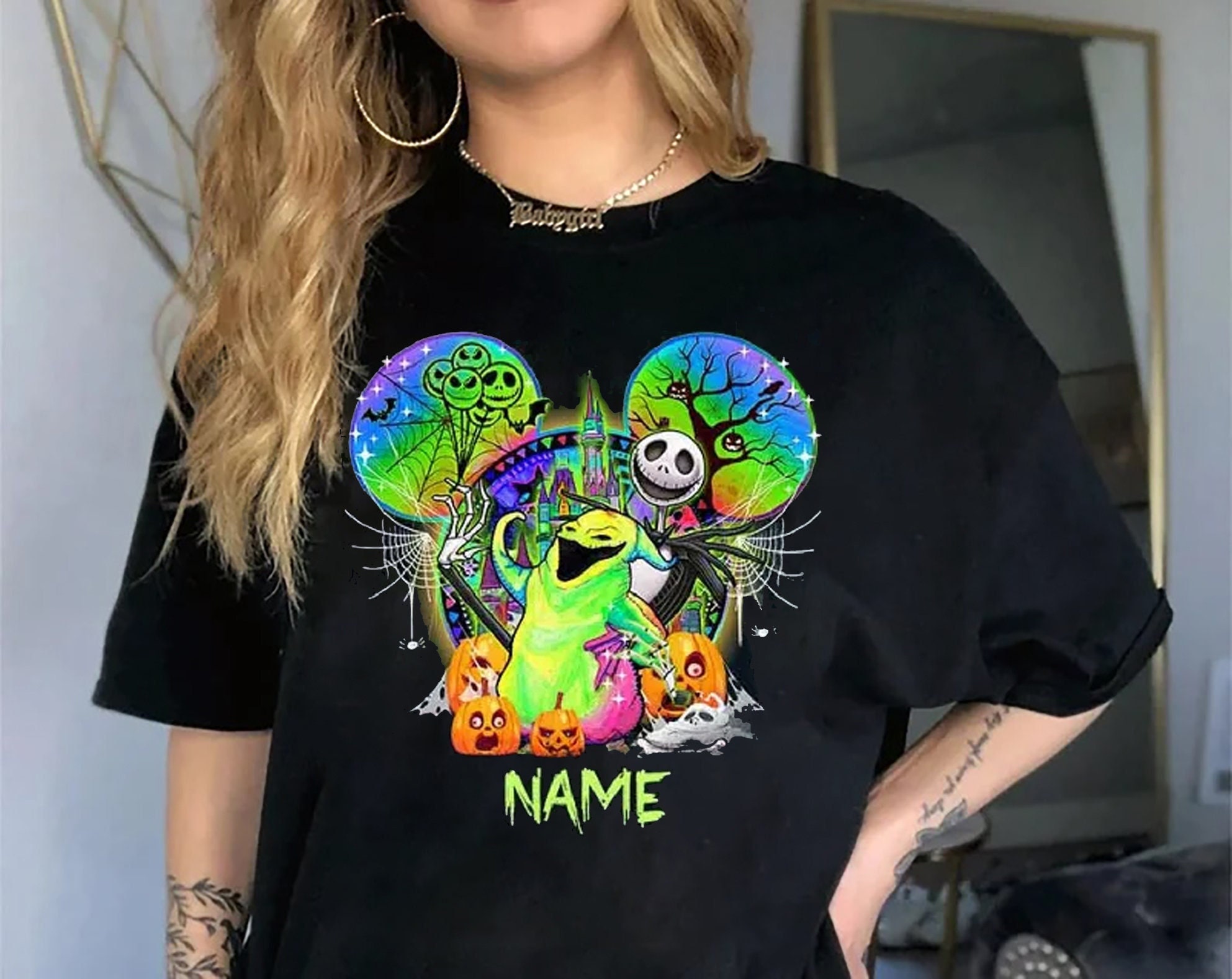 Discover Personalized Disney Oogie Boogie Bash Halloween T-shirt