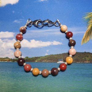 Mookaite Jasper Interchangeable Medical Alert Replacement Bracelet - Fall Colors
