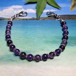Amethyst Interchangeable Medical Alert Replacement Bracelet