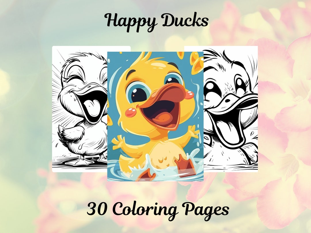30 Happy Ducks Coloring Pages Adult and Children Coloring Pages ...