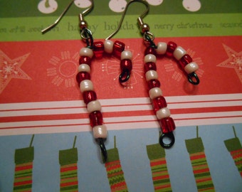 Candy cane earrings