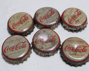 Vintage Coke Bottle Caps, Coca Cola Caps, Cork lined bottle caps, soda caps,