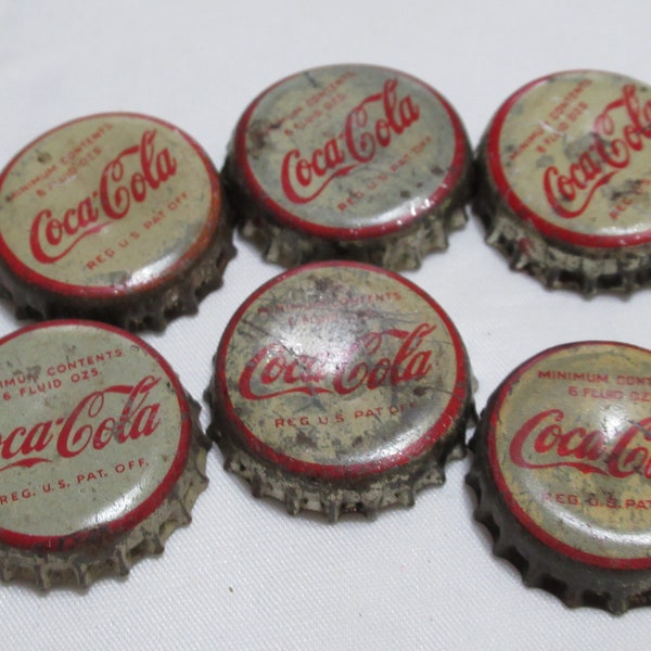 Vintage Coke Bottle Caps, Coca Cola Caps, Cork lined bottle caps, soda caps,