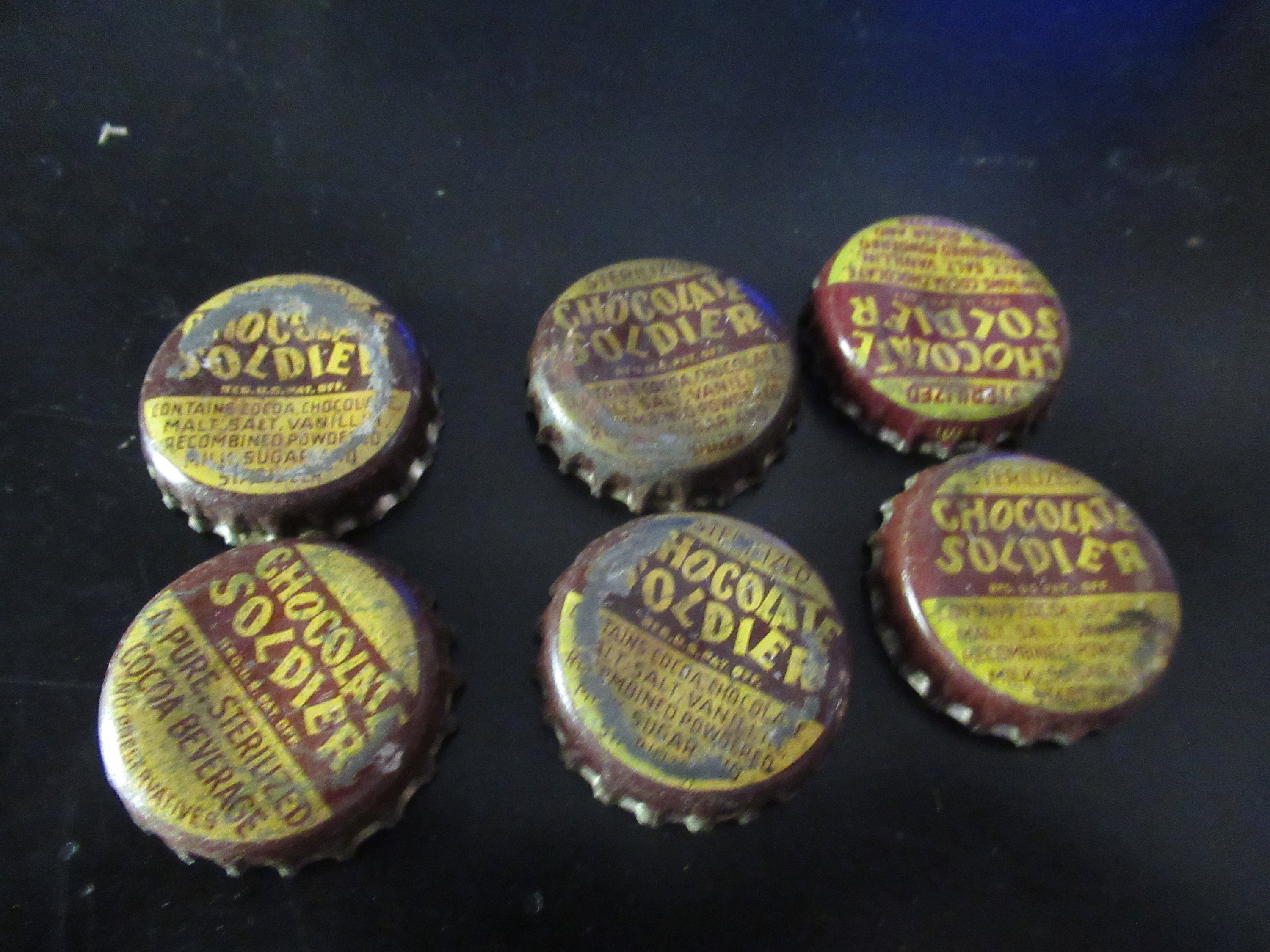 Vintage soda pop bottle cap CHOCOLATE SOLDIER cork lined unused new old stock Vintage soda pop bottle cap CHOCOLATE SOLDIER cork lined unused new old stock