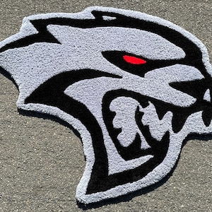 HellCat Dodge SRT Tufting Rug | Handmade | Custom Rug | Very Softy | Gifts |