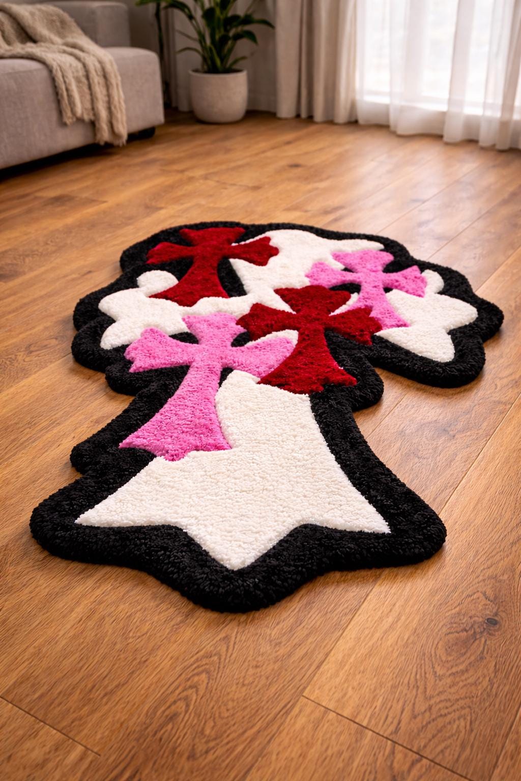 Chrome Hearts Tufting Rug | Gothic | Custom Rug | Home Decor