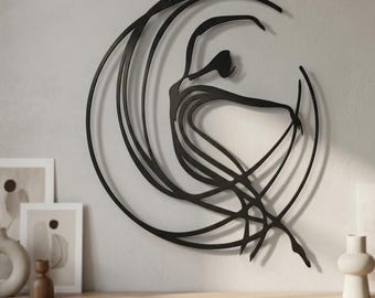 Ballerina Dance Metal Wall Art, Abstract Dancer Metal Wall Art, Modern Ballet Wall Decor, Modern Line Art Sculpture, Dance Studio Wall Decor
