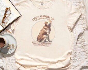 Golden Retriever Art T-shirt | Funny Dog Graphic, Pet Lover Gift