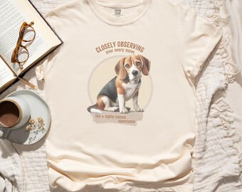 Original Beagle Design T-shirt | Cute, Funny Hand-drawn Art Graphic Tee | Gifts for Pet Lovers, Dog Owners | T-shirt humor