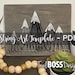 Printable String Art Mountain Template, Instant Download, Mountain ...