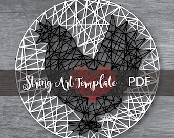 Plantilla de pollo con hilo para imprimir, descarga instantánea, plantilla de pollo, imprimible, arte con hilo DIY, plantilla de arte con hilo