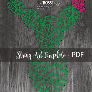 Printable String Art Cactus Template, Instant Download, Cactus Template, Printable, DIY String Art, String Art Template