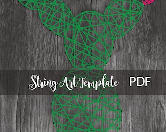 Plantilla de cactus con hilo para imprimir, descarga instantánea, plantilla de cactus, imprimible, arte con hilo DIY, plantilla de arte con hilo