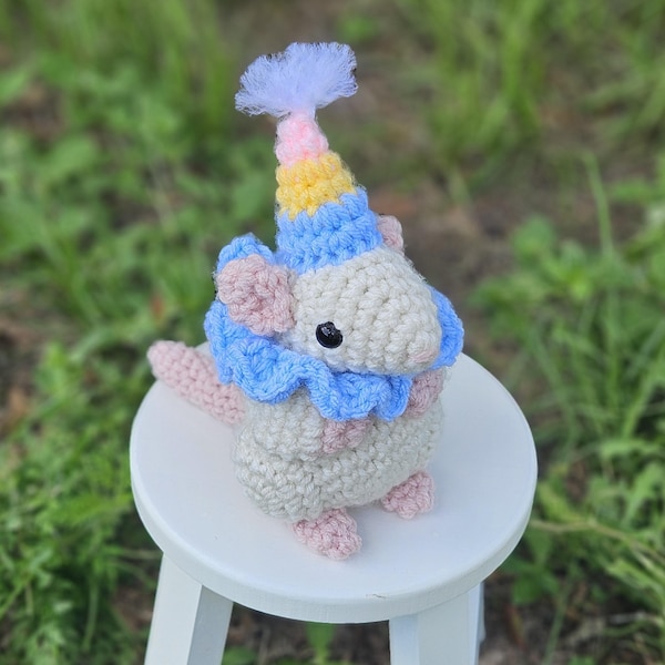 Clown Rat crochet plush