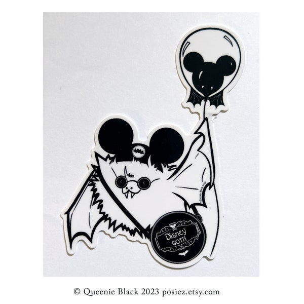 Disney Goth Bat Waterproof High Quality Vinyl Sticker